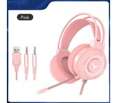 Auriculares para juegos 2020 Auriculares para jugadores Auriculares estéreo con sonido envolvente 7.1 Auriculares con cable Micrófono USB Luz de respiración Auriculares para juegos para PC y portátil blanco