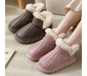 Talla 36-45 Otoño e invierno Zapatos de algodón para hombres y mujeres Zapatos de algodón cálidos 40-41 negro