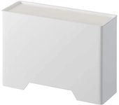 Soporte magnético para mascarilla Yamazaki Jitsugyo, color blanco aprox.. Estuche para máscaras tipo caja con entrada tipo torre de 19 x 6,5 x 13,5 cm de ancho y 4358