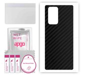 apgo Protective Skin Sticker for the back compatible with LG Wing 5G, Wrap Film, Foil, Vinyl - Pattern Carbon Black