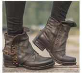 Moda Mujer Nuevos Botines Casuales Otoño Invierno Retro Botas de Mujer Moda Felpa Cordones Planos Botines al Tobillo Talla Grande Zapatos De Mujer 40 negro