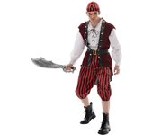 Disfraz de pirata de lujo de Halloween para hombre, disfraz de fiesta de cosplay M