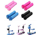 Puños de manillar de bicicleta de scooter antideslizantes para adultos y niños, suaves y premium, cubierta de goma negro