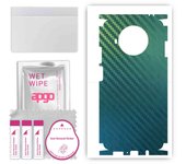 apgo Protective Skin Sticker for the back+sides compatible with Xiaomi Mi 10T Lite 5G, Full Wrap Film, Foil, Vinyl - Pattern Carbon Chameleon CAKA1