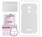 apgo Protective Skin Sticker for the back+sides compatible with Xiaomi Redmi Note 3 Note 3 Pro, Full Wrap Film, Foil, Vinyl - Pattern Transparent Carb