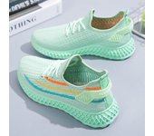 Nueva moda Primavera y verano Señoras Luz Antideslizante Desgaste Deportes Zapatos para correr Zapatos escolares 40 color rosa