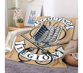 Mantas con diseño de logotipo de Attack on Titan para camas, manta de franela para viajes en casa, para adultos, para sofá, cama, sala de estar, sofá, niño, mantiene el calor 75x90cm