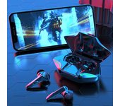 Auriculares inalámbricos para juegos X15 TWS con Bluetooth 5.1, IPX7, reducción de ruido estéreo 9D, auriculares de música de baja latencia para todos los teléfonos inteligentes negro