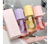 Brillo de labios ligero y agua, hidratante, transparente, gelatina, espejo, aceite de labios de frutas, transparente, hidratante, voluminizador, cuidado de labios, maquillaje
