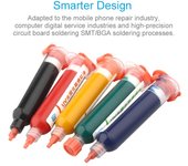 Aceite de tinta para máscara de soldadura curable con luz ultravioleta multicolor de 10 ml para placas de circuito PCB BGA, protege la pintura y previene arcos eléctricos corrosivos. verde