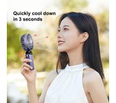 Mini ventilador portátil de mano, ventilador de cuello plegable para aromaterapia, ventilador de escritorio, soporte para teléfono, 5 velocidades ajustables