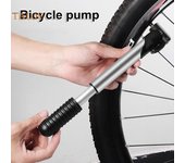 Mini bomba portátil de acero inoxidable para bicicleta, juego de herramientas multifunción, inflador para baloncesto y fútbol negro