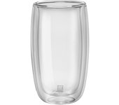 ZWILLING Vaso de doble pared para café con leche, 350 ml, 2 unidades, con aislamiento térmico, para té helado, doble estructura, apto para microondas, japonés Sorrent  Sorrento