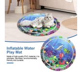Tapete de juego sensorial acuático, juguetes interactivos para gatos, tapete de juego autónomo con patrones de animales marinos, juguete inflable para mascotas lleno de agua, fresco para el verano, para piscinas y playas