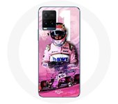 Coque maniacase pour Vivo Y21s 2021 / Y21 2021 Formule 1 Sergio Pérez Pilote de F1 Rose