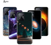 Funda transparente con diseño de planetas, luna y estrellas para Xiaomi Mi Note 11, 11T, 11i, 10i, 10T, 10, 9, 9T, SE, 8 Lite Pro Ultra MI 8