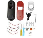 Cámara de Timbre Inalámbrica 1080P HD Timbre Intercomunicador Wifi Inteligente con Detector de Movimiento Anti Robo US Plug