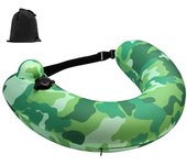 Cinturón de natación, anillo de natación inflable, entrenador de nado portátil, flotador de piscina, almohada de viaje para el cuello para niños y adultos