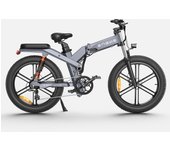 Bicicleta eléctrica de doble suspensión ENGWE X26 de 1000 W | Batería doble de 48 V y 29,2 Ah | Autonomía de 150 km | Neumáticos de nieve de 26  | Frenos hidráulicos y control de crucero L gris