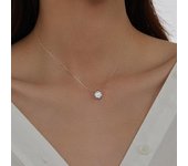 Gargantilla con colgante de cristal de circonita AAA, hilo de pescar transparente, joyería fina 2024 para mujer, regalo de boda NK226