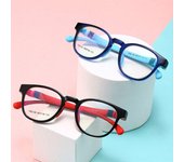 Gafas desmontables a prueba de luz azul para niños, gafas de goma de silicona con forma de ojo de gato para niños y niñas, montura suave