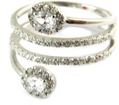 Bague Argent 'Scarlett' blanc (rhodié) 52 plata