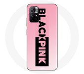 Coque Redmi Note 11 5G Blackpink logo rose et noir