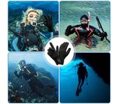Guantes de buceo, surf, traje de neopreno, guantes térmicos de 3 mm, antideslizantes, flexibles para pesca submarina, natación, rafting, kayak y remo XL