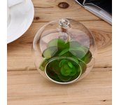 Florero de cristal colgante de 8 cm de diámetro, soporte para flores, para mesa, terrario, contenedor, artesanía hecha a mano, regalo, decoración de boda, florero