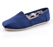 Mocasines de lona azules clásicos de verano a la moda para hombre y mujer, zapatos planos bajos y cómodos, zapatos casuales sin cordones para hombre, alpargatas para hombre 35