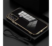 Funda de silicona con cordón chapado de lujo Motog60 para Motorola Moto G60 G50 G20 G30 G13 G23 G52 G53 G72 G73 G22 G54 G84 G9 Funda blanda Moto G60