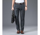 Tian Si Jeans Hombre Negocios Manga Recta Hombre Ropa De Mezclilla Pantalones De Mezclilla Elástico De Primavera 42