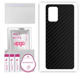 apgo Protective Skin Sticker for the back compatible with Oppo Reno 6 Z 5G, Wrap Film, Foil, Vinyl - Pattern Carbon Black