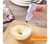 Minibatidora eléctrica para huevos para repostería casera: herramienta batidora para mezclar crema en la cocina box color rosa