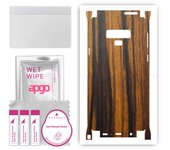apgo Protective Skin Sticker for the back+sides compatible with Samsung Galaxy Note 9, Full Wrap Film, Foil, Vinyl - Pattern Tigerwood