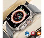 Reloj inteligente para hombres y mujeres, regalo, pantalla de 2,2 pulgadas, relojes deportivos completamente táctiles, llamadas Bluetooth, reloj inteligente Digital 49mm negro
