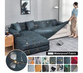 Funda de sofá elástica estampada impermeable y elástica, funda de sofá de alta elasticidad, funda de sofá chaise longue en forma de L para sala de estar 1 Seat (90-140cm)