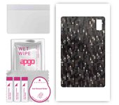 apgo Protective Skin Sticker for the back compatible with HTC A101, Wrap Film, Foil, Vinyl - Pattern Carbon Black Pixel
