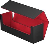 Baraja de cartas coleccionables vertical grande aproximadamente tarjeta PU funda magnética Pokemon varias cartas estuche negro, estuche, estuche, capacidad, 400+ almacenamiento, cuero,