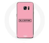Coque pour Samsung Galaxy S6 Blackpink Groupe de K-pop Logo Fond Rose