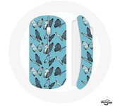 Souris Sans Fil Papillons Fond Bleu