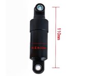 Amortiguador trasero negro 110 para patinete eléctrico M4, resorte helicoidal integrado.