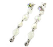 Les Trésors De Lily [E0568] - Boucles Créateur 'Anais' Blanc blanco