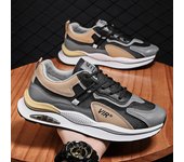 Zapatos de hombre Otoño Invierno diseño a rayas alta calidad Casual cuero de moda zapatillas gruesas plataforma aumentada zapato para correr 39
