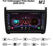 Radio Android para coche para Volkswagen Polo Sedan 2008-2018 con botón, reproductor Multimedia de vídeo estéreo 2din, WIFI, GPS, 1 + 16GB 1+16GB