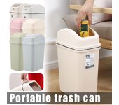 Bote de basura para el hogar, gran capacidad, tapa abatible creativa, bote de basura de estilo europeo, tira de sellado para bote de basura para baño One Size