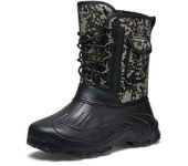 Zapatillas de deporte impermeables y cálidas de moda para hombre, botas de invierno 2024 para actividades al aire libre, pesca, nieve, botas de trabajo, calzado masculino, zapatos para hombre, botas de pesca 40 negro