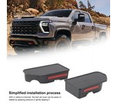 Cubiertas de bolsillo para estaca de riel de cama para GMC Sierra 1500/2500HD/3500HD(2019-2024) Tapas de orificios traseros de camión para Silverado 1500/2500HD/3500HD(2020-2024) 1 Set