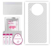apgo Protective Skin Sticker for the back compatible with Cubot Note 10, Wrap Film, Foil, Vinyl - Pattern Transparent Carbon