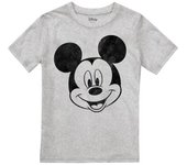 Disney - Camiseta con cara de Mickey Mouse para niños 9-10 Years gris